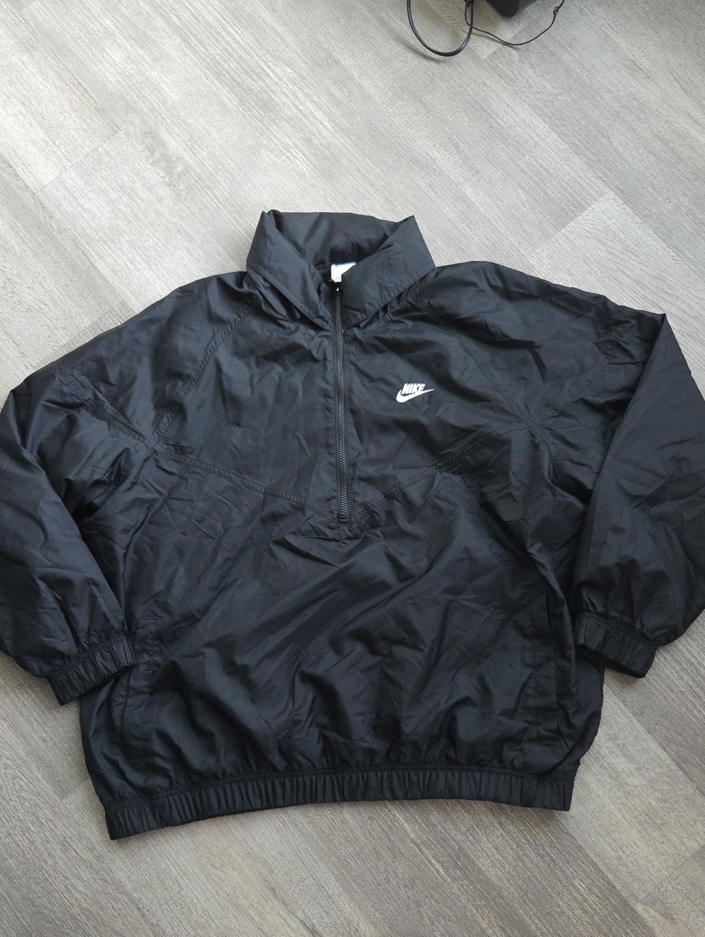 Nike Black Pullover Half-Zip Windbreaker Jacket